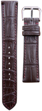 Load image into Gallery viewer, Crocodile Leather Watch Strap - Brown

