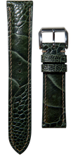 Load image into Gallery viewer, Ostrich Leg Leather Watch Strap - Moss Green
