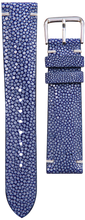 Load image into Gallery viewer, Stingray Leather Watch Strap - Blue
