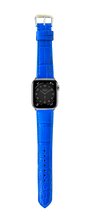 Load image into Gallery viewer, Crocodile Leather Watch Strap - Blue