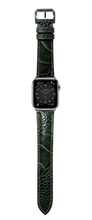Load image into Gallery viewer, Ostrich Leg Leather Watch Strap - Moss Green