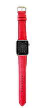 Load image into Gallery viewer, Crocodile Leather Watch Strap - Red