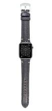 Load image into Gallery viewer, Stingray Leather Watch Strap - Black