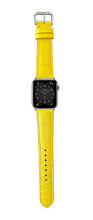 Load image into Gallery viewer, Crocodile Leather Watch Strap - Yellow