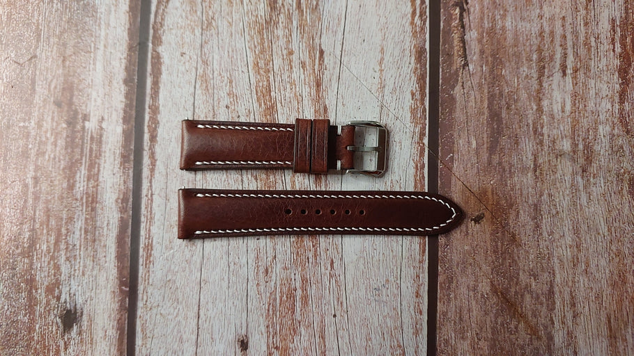 Dark Brown Badalassi Wax Custom Leather Strap