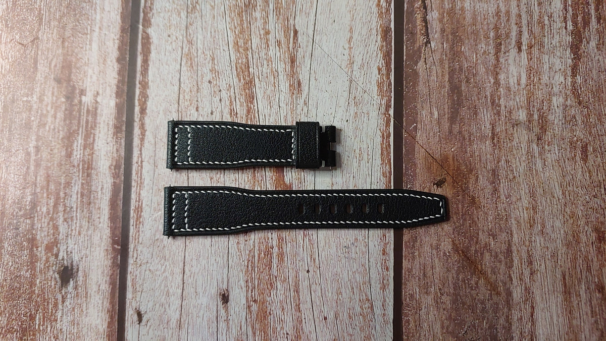 Black Alran Goat Custom Leather Strap – VGreen