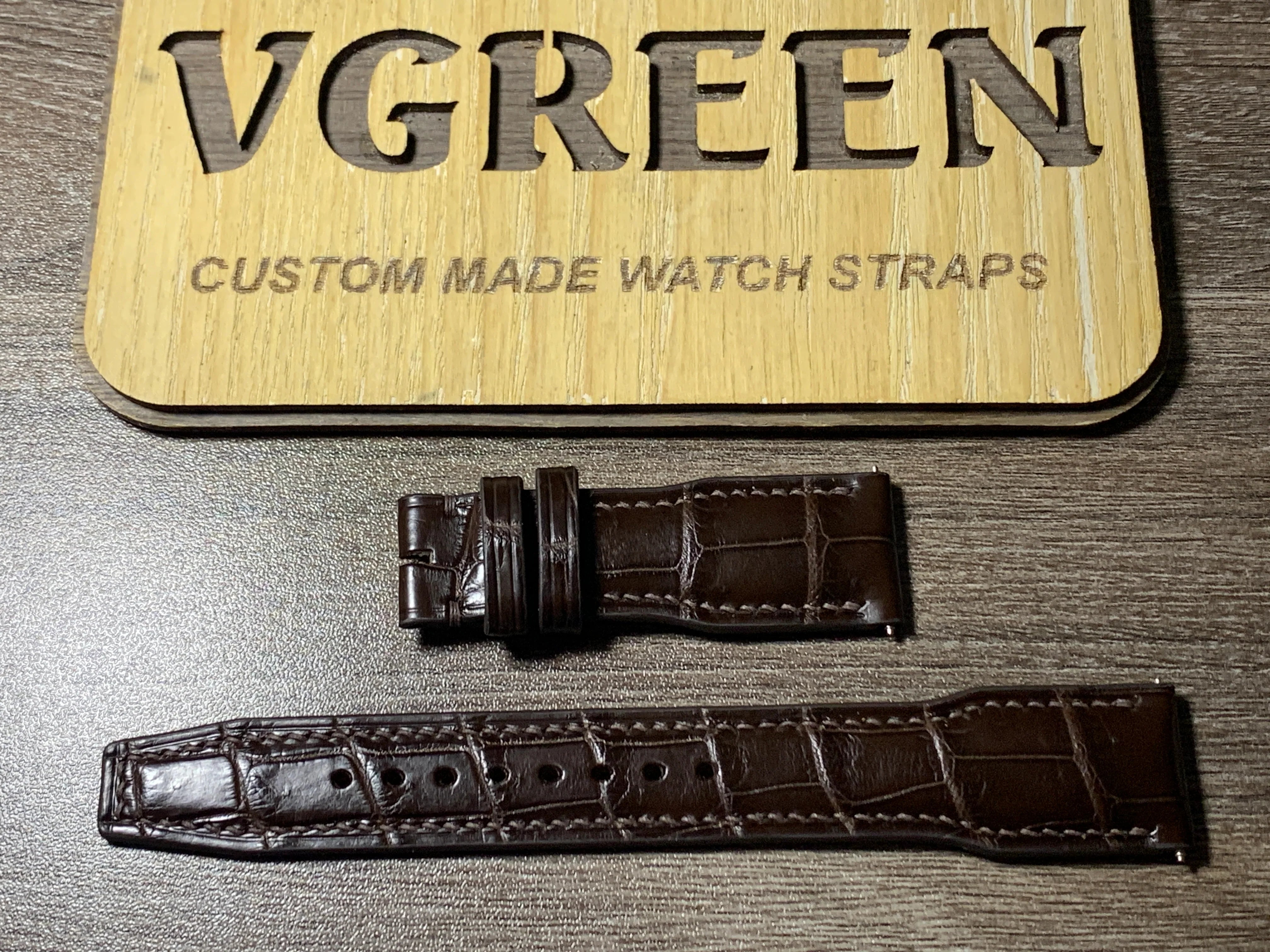 Pilot Strap for the IWC Big Pilot 43: Brown Crocodile – VGreen