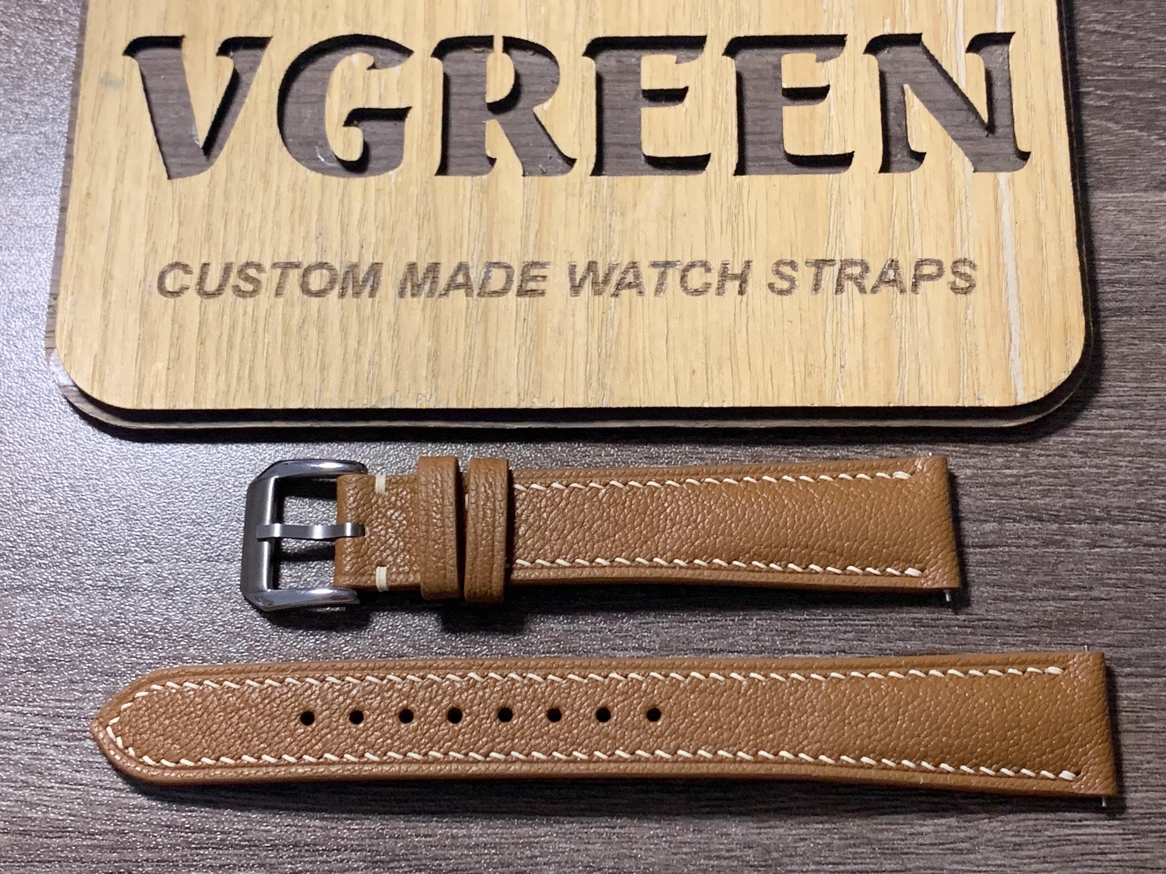【純正】Grand Seiko　SBGM221 レザーベルト　ブラウン Goat Leather Strap for Grand Seiko SBGM221 – VGreen