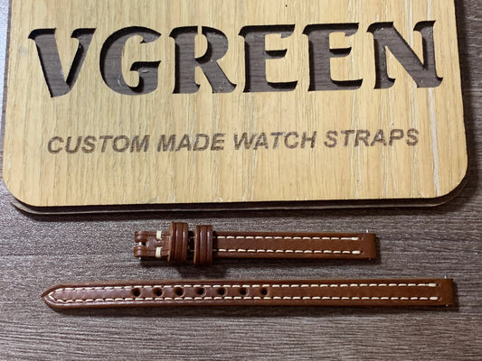 Brown Buttero watch strap for Omega De Ville 511.166, 75/125mm flat build