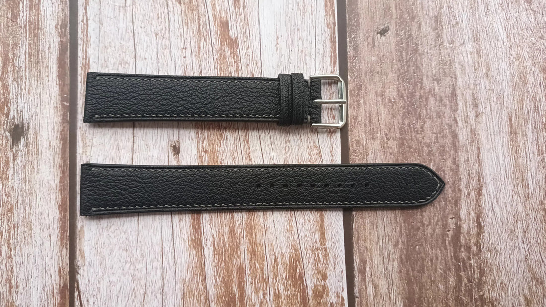 Black Alran Goat Leather Strap For GALAXY WATCH 3 (SM-R845u)