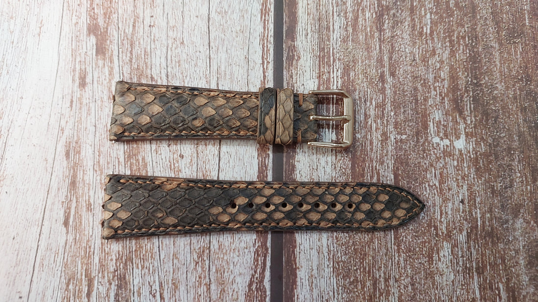 Copper Full Grain Sneakeskin Leather Strap