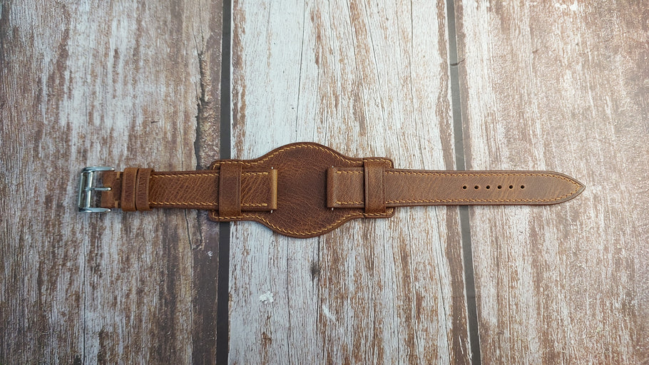 Cognac Badalassi Wax Leather Strap For Grand Seiko SBGH273 Watch