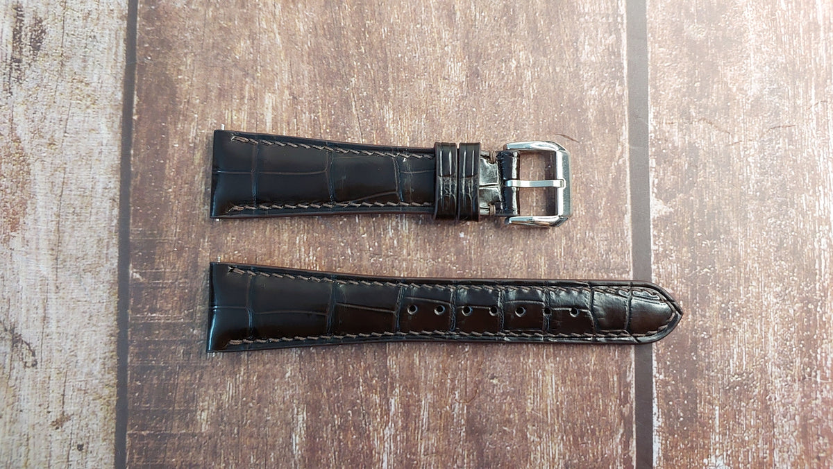 Brown Full Grain Crocodile Leather Strap For Patek Philippe 5196R Watc ...