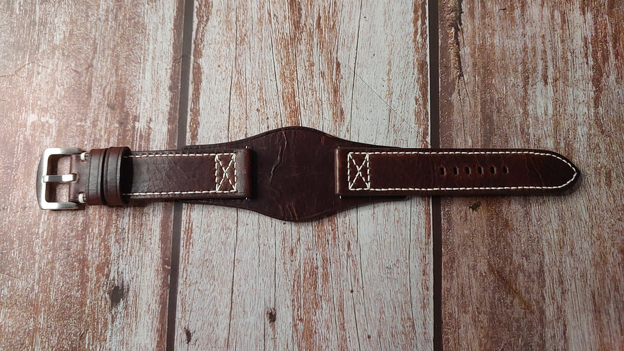 Dark Brown Badalassi Wax Custom Leather Strap