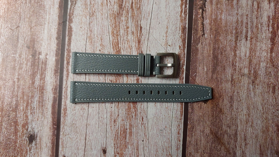 Gray Alran Goat Custom Leather Strap