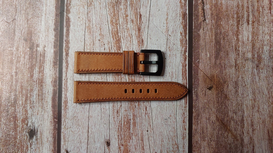 Whisky Maya Custom Leather Strap For Hamilton Khaki Automatic Watch