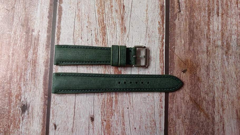 Verde Italian Babele Linen Custom Leather Strap For Glashutte Original SeaQ Watch