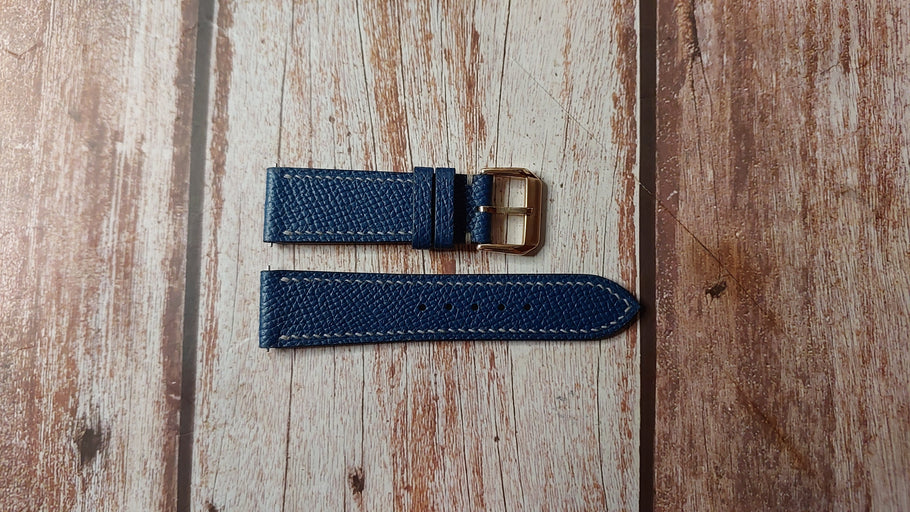 Navy Epsom Custom Leather Strap