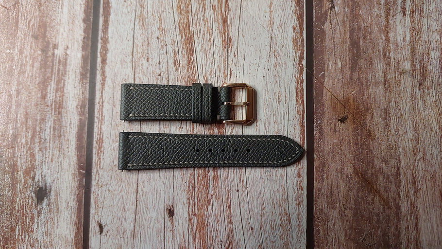 Gris Meyer Epsom Custom Leather Strap