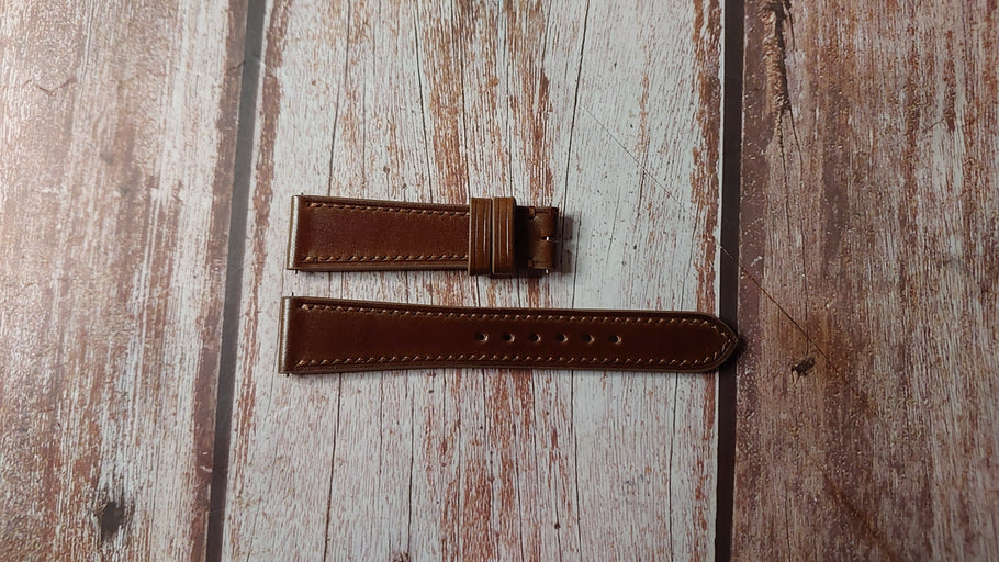 Cognac Shell Cordovan Custom Leather Strap