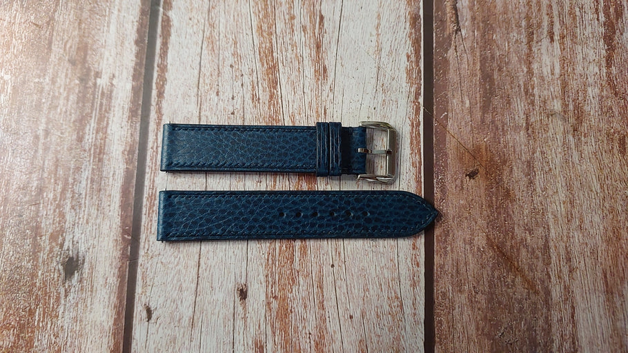 Navy Dollaro Custom Leather Strap