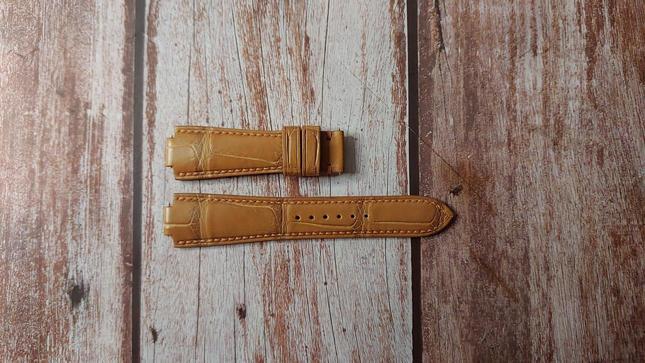 Light Brown Crocodile Leather Custom Notched Strap