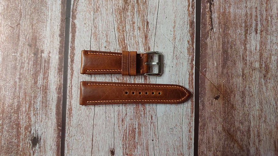 Cognac Badalassi Wax Custom Leather Strap