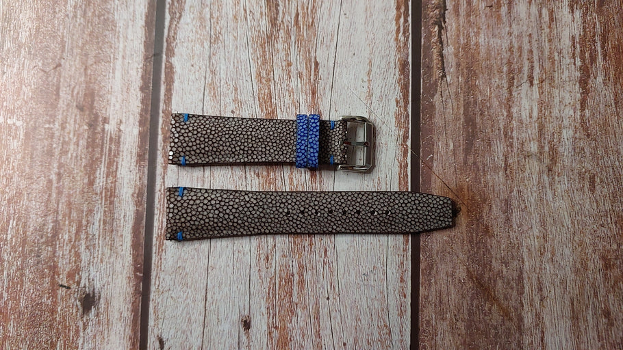 Brown Full Grain Stingray Custom Leather Strap