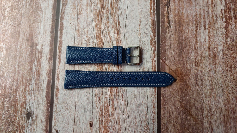 Navy Epsom Custom Leather Strap