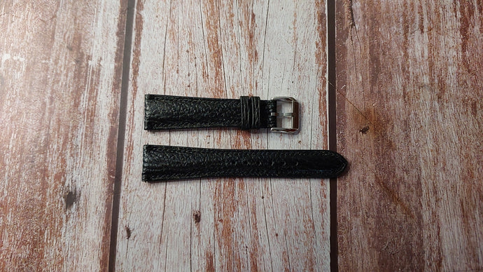 Black Full Grain Shark Skin Custom Leather Strap For Patek Phillippe 5212A Watch