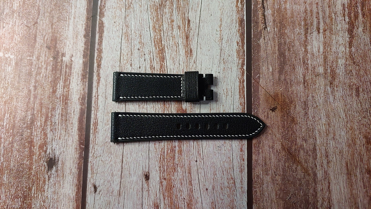 Black Alran Goat Custom Leather Strap – VGreen