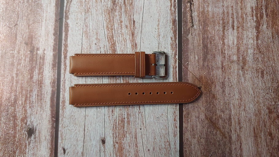 Brown Barenia Leather Custom Notched Strap