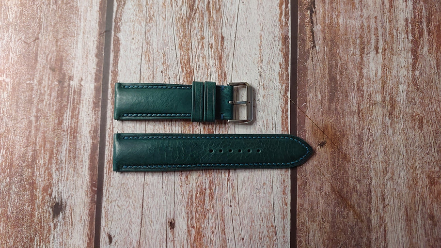 Teal Badalassi Wax Custom Leather Strap