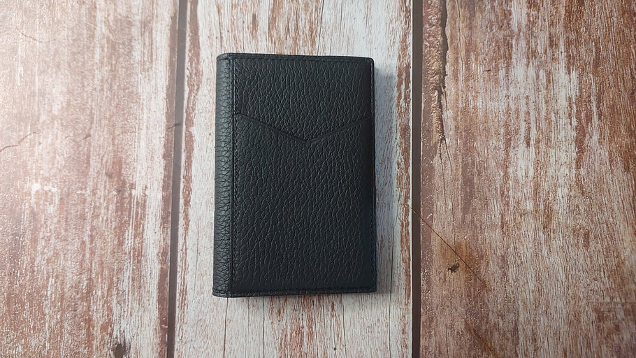 Black Togo Leather Custom Wallet