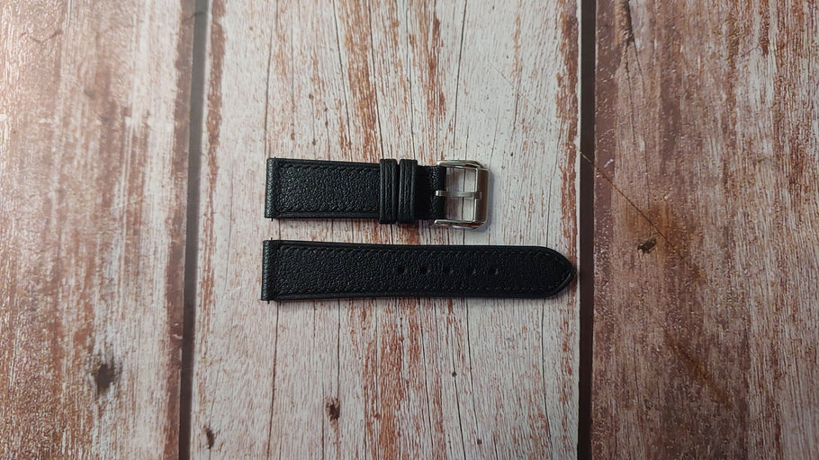 Black Alran Goat Custom Leather Strap