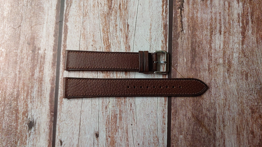 Brown Minerva Box Custom Leather Strap