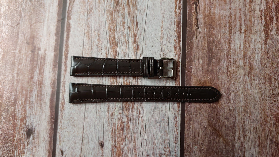 Brown Full Grain Crocodile Custom Leather Strap