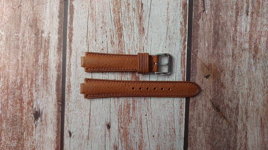 Brown Minerva Box Leather Custom Notched Strap