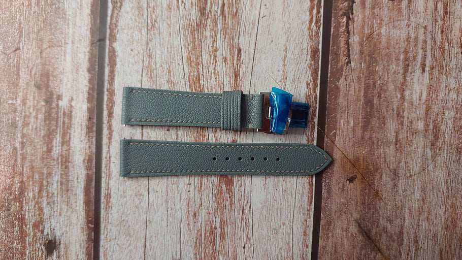 Gray Alran Goat Custom Leather Strap