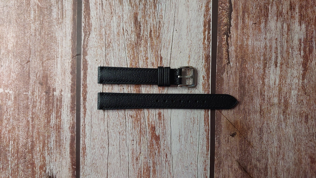 Black Alran Goat Custom Leather Strap For Rolex 29mm bubble back ref ...