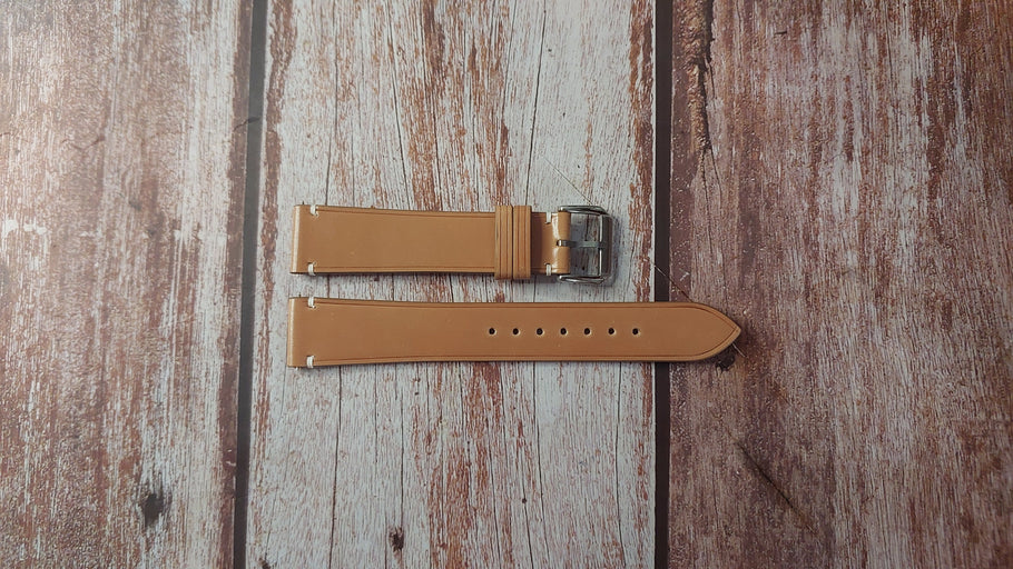 Natural Shell Cordovan Custom Leather Strap For 5504 Rolex Explorer Watch