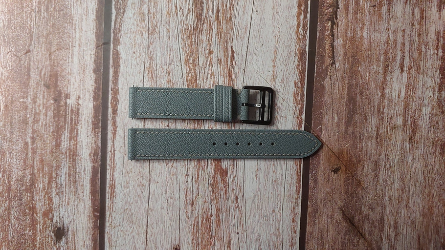 Gray Alran Goat Custom Leather Strap