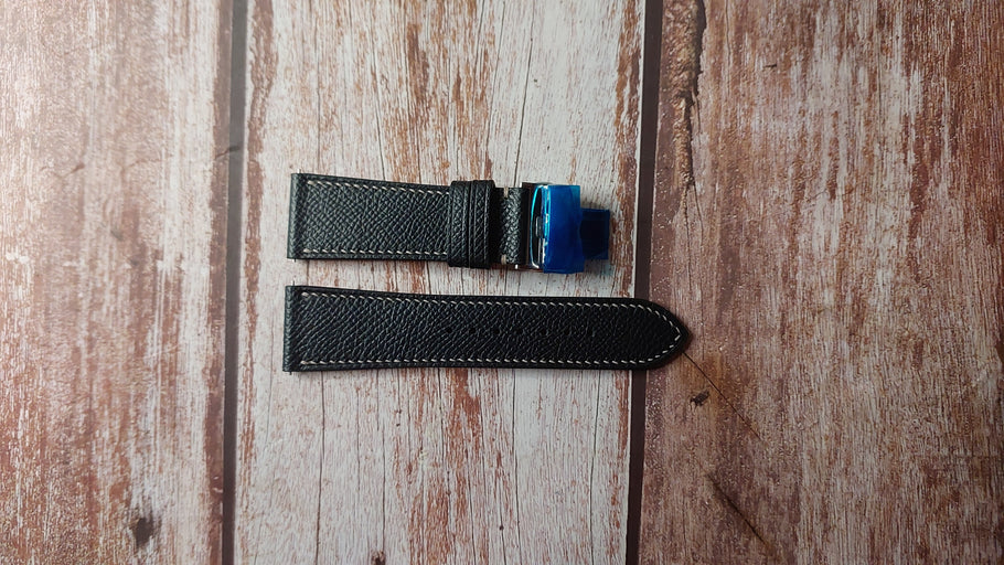 Black Epsom Custom Leather Strap