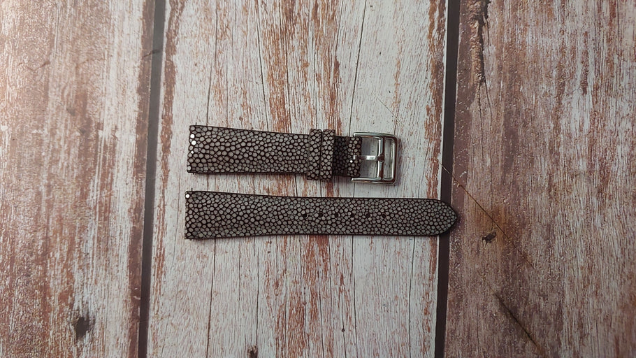 Brown Full Grain Stingray Custom Leather Strap