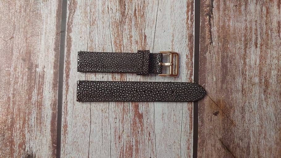 Brown Full Grain Stingray Custom Leather Strap