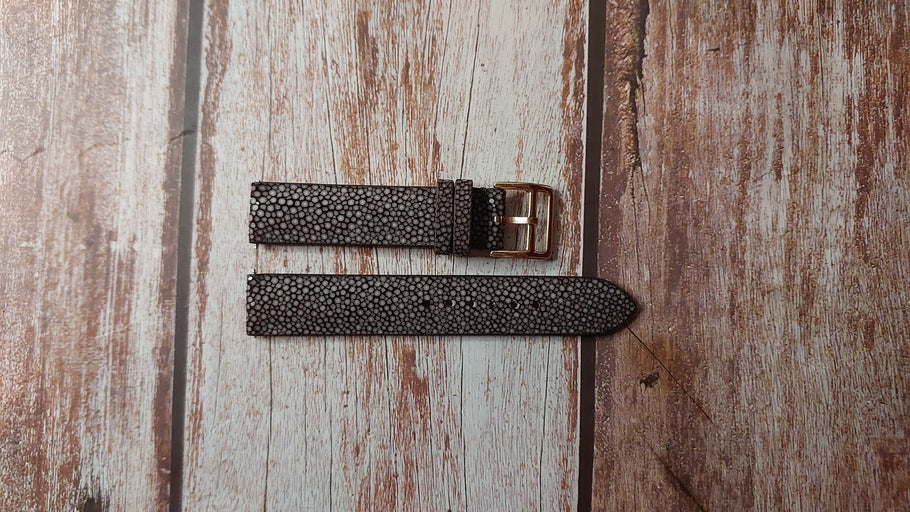 Brown Full Grain Stingray Custom Leather Strap