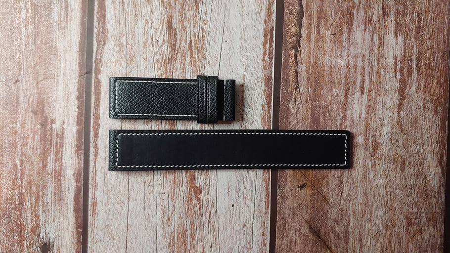 Black Epsom Custom Leather Strap