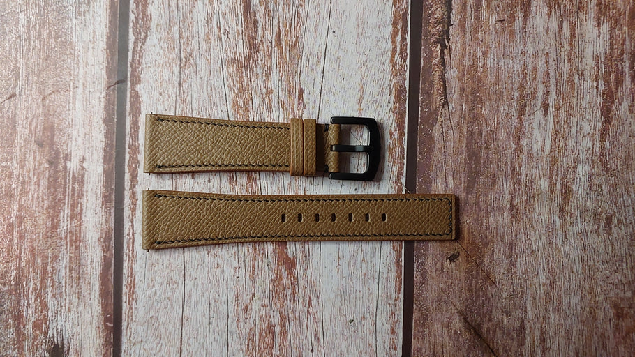 Brown Epsom Custom Leather Strap For Fossil "Nate" Watch