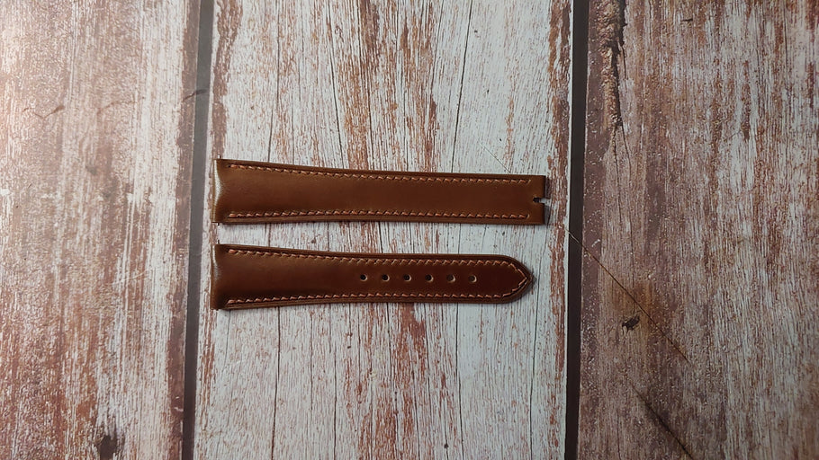 Cognac Shell Cordovan Custom Leather Strap