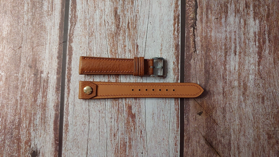 Brown Minerva Box Leather Custom Open Ended Strap